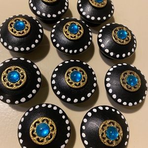 Hand Painted Wooden Knobs- 10